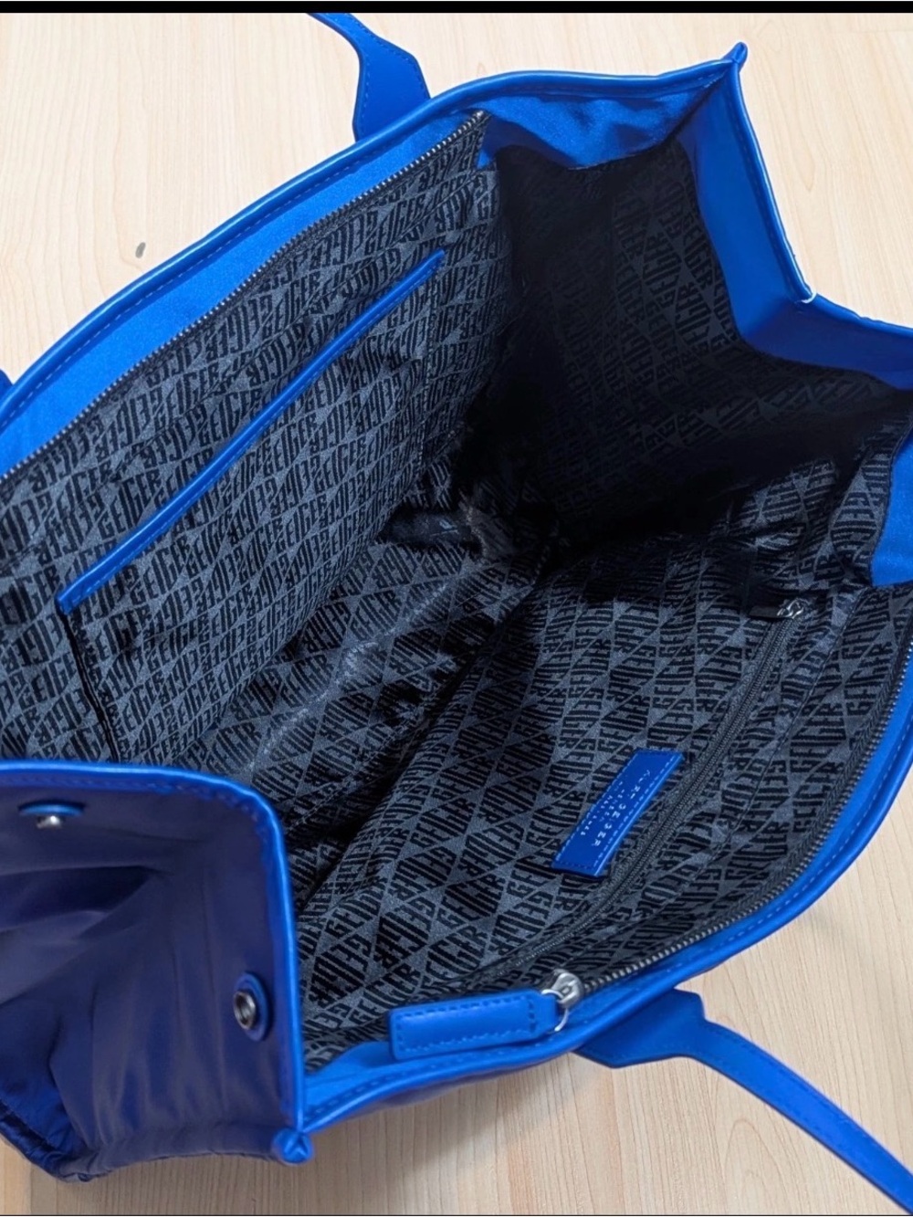 Kurt Geiger Royal Blue Large Quilted Tote with Signature Hardware - Picture 12 of 15
